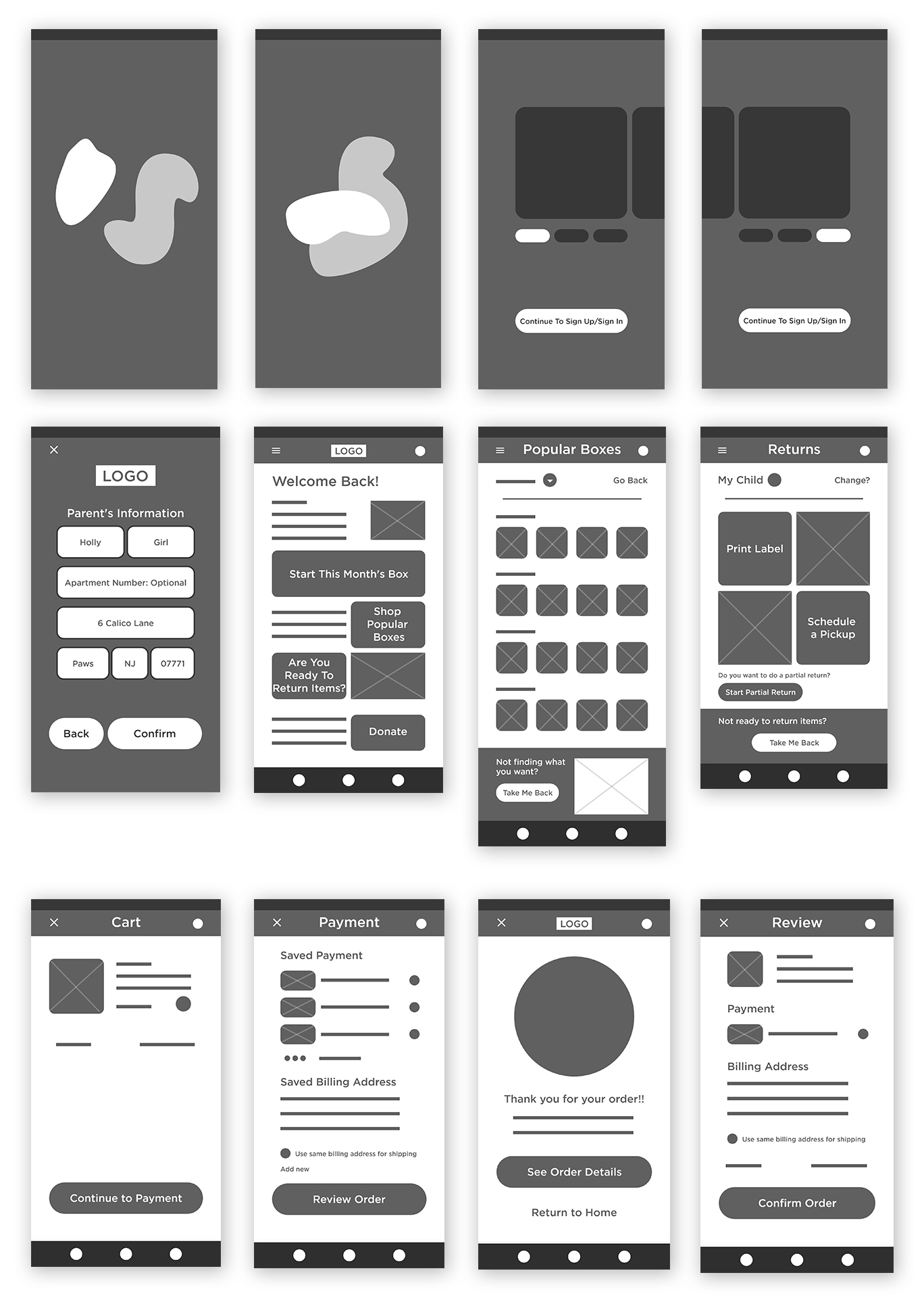 Little Bundle Box WIREFRAMES Image